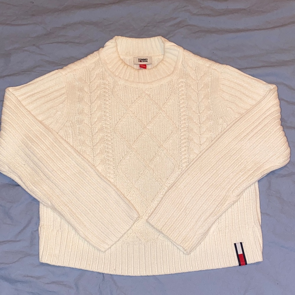 Tommy Hilfiger Ivory Cable Knit Sweater